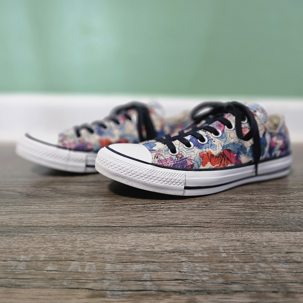 Converse Chuck Taylor All Star Ox - Daisy Spray Paint Print - Picture 2 of 9